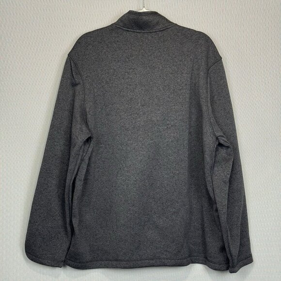 Eddie Bauer Radiator Sweater Mens XXL Grey 1/4 Zip Long Sleeve Fleece Pullover - Picture 2 of 9